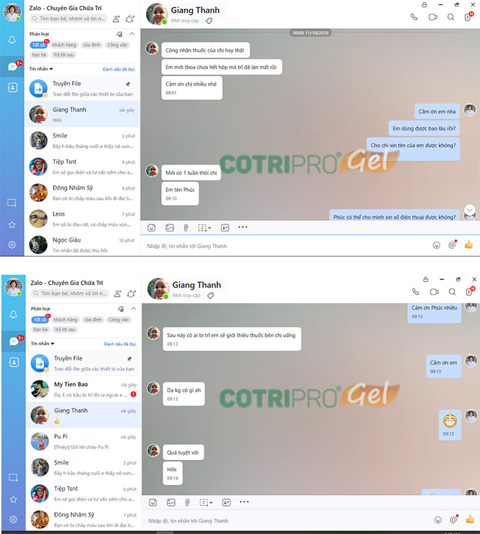 Hình ảnh review Cotripro Gel được gửi về chúng tôi 5