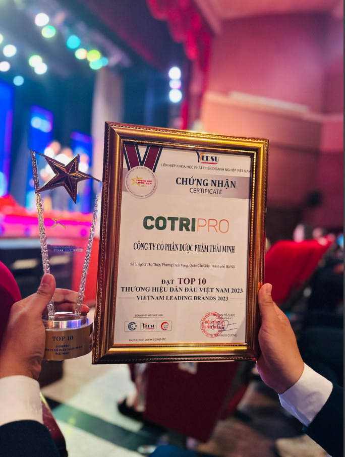 CotriPro Thái Minh tự hào đạt giải thưởng Top 10 thương hiệu dẫn đầu Việt Nam 2023 2
